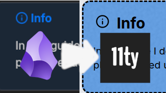 An image showing an obsidian callout and an arrow pointing at a nicely rendered info box.